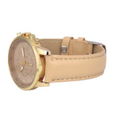 Gold Geneva PU Leather Analog Quartz Dress Watches
