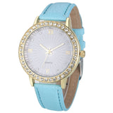 Women Watch Luxury Rhinestone Watch Female PU Leather Wrist Watches