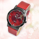 Pu Leather Strap Quartz Brand Dress Watch Clock