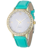 Women Watch Luxury Rhinestone Watch Female PU Leather Wrist Watches