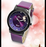 Pu Leather Strap Quartz Brand Dress Watch Clock