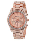 Geneva Watch Steel Sport Casual Three Clock  Diamond Quartz