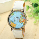 Denim Fabric Globe Dress Watch