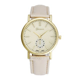 Gold Geneva PU Leather Analog Quartz Dress Watches