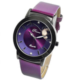 Pu Leather Strap Quartz Brand Dress Watch Clock