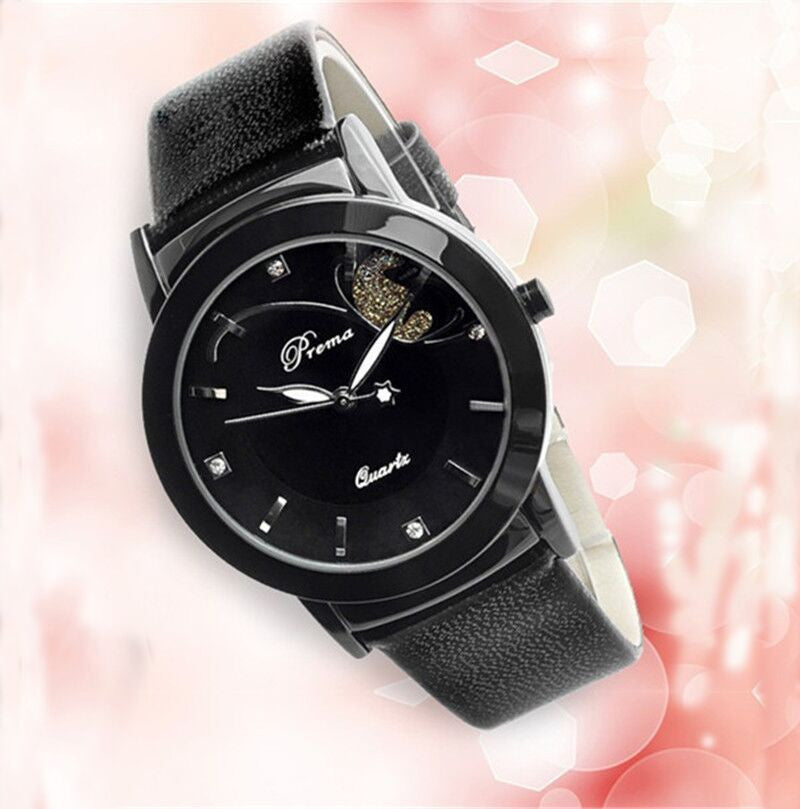 Pu Leather Strap Quartz Brand Dress Watch Clock