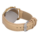 Gold Geneva PU Leather Analog Quartz Dress Watches